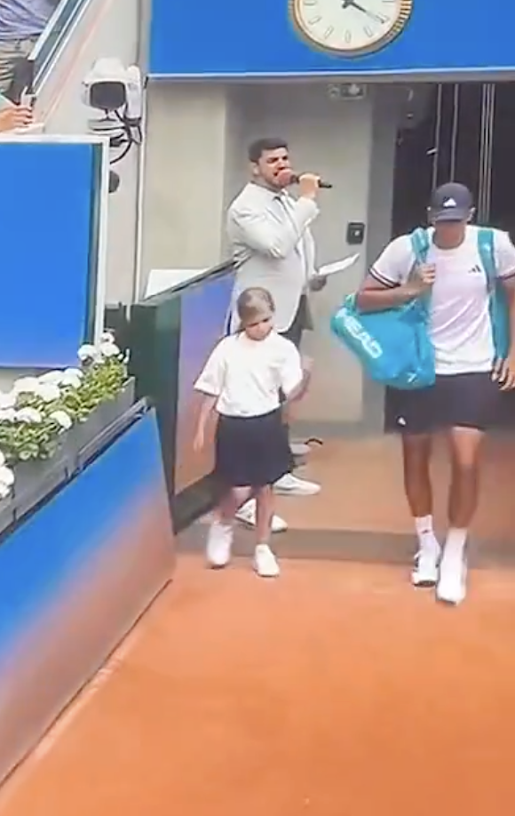 Rafael Jodar appeares to ignore a child mascot