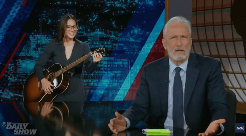 Olivia Munn Crashes 'Daily Show' In Sendup Of 'Late Show' Goodbye Week