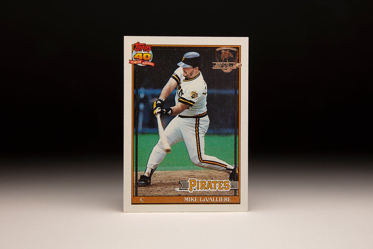Front of 1991 Topps Mike LaValliere card