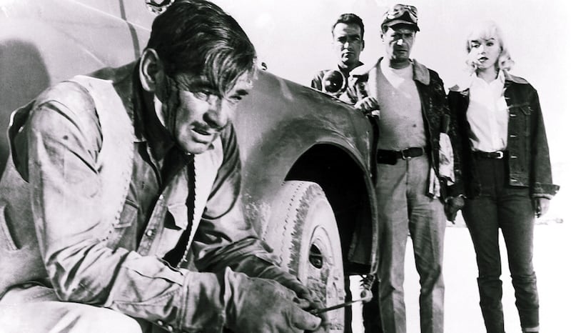 Clark Gable, Montgomery Clift, Eli Wallach and Marilyn Monroe in The Misfits