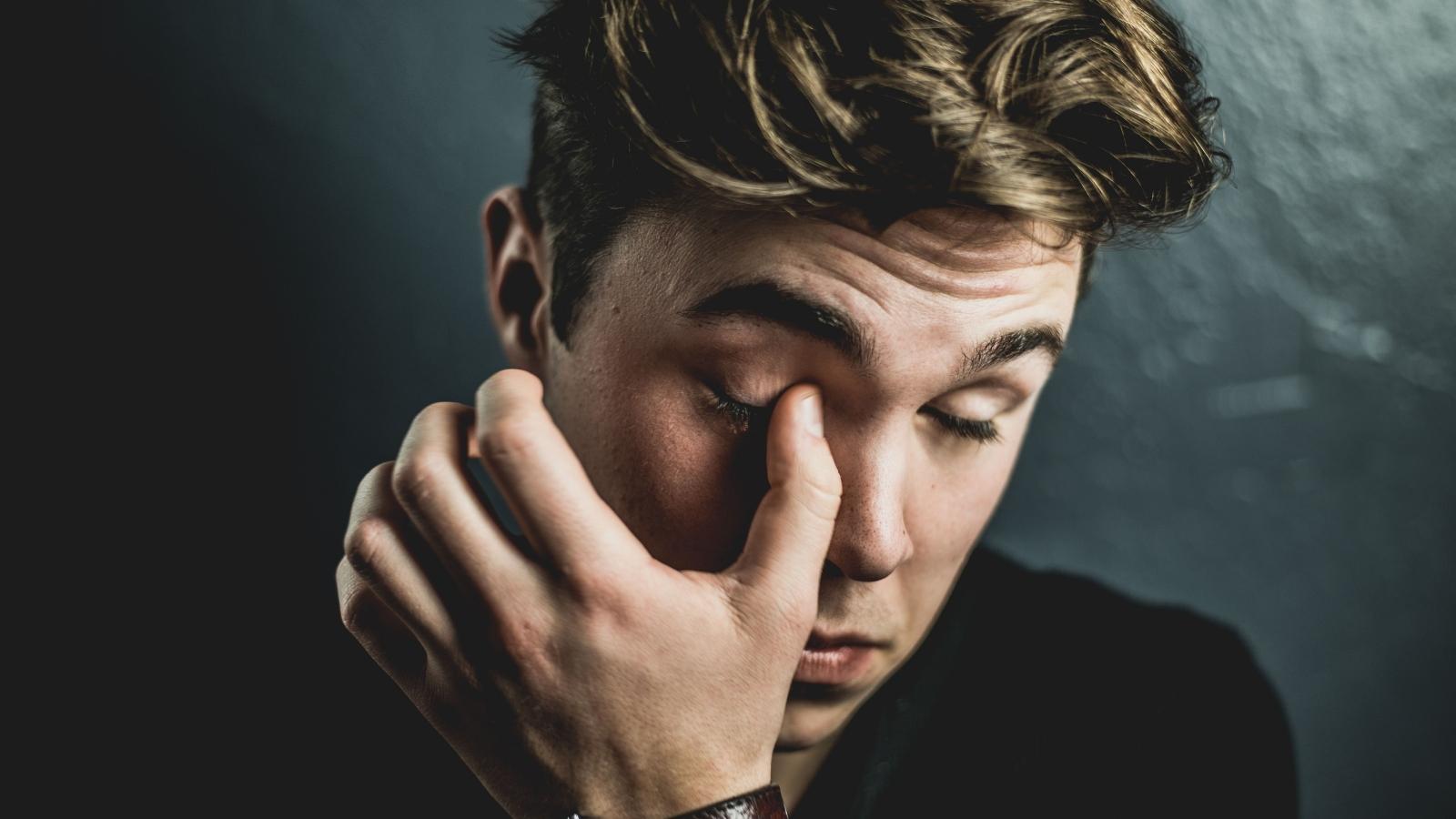 Man stressed out about his mother