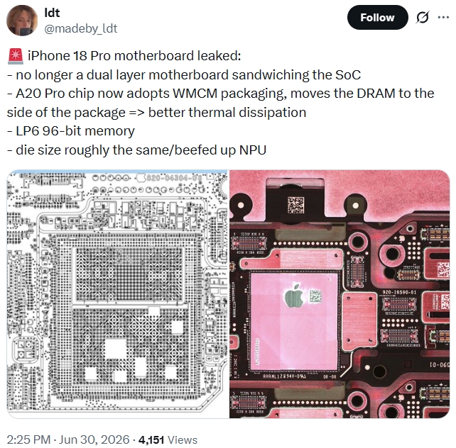 Tata leak showing Apple A20 Pro motherboard schematic Tata leak showing Apple A20 Pro motherboard schematic