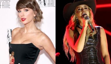 Taylor Swift and Lainey Wilson Duet 'Love Story' at NFL Party