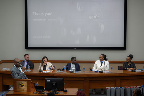 The panellist sharing