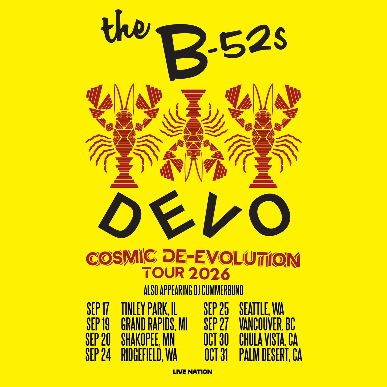 The B-52’s and Devo: Cosmic De-Evolution Tour 2026