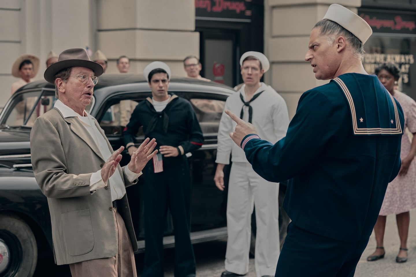 Larry David, left, and Joe Manganiello, right, in "Life, Larry and the Pursuit of Unhappiness."