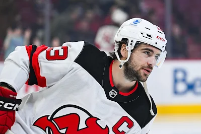 New Jersey Devils center Nico Hischier New Jersey Devils center Nico Hischier