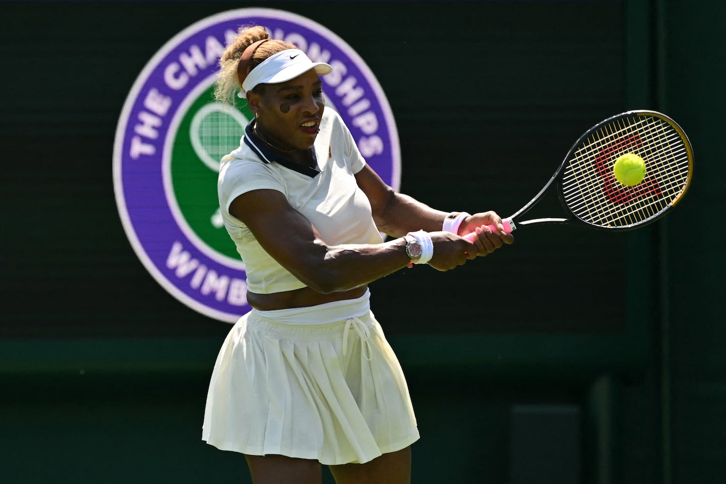 Serena Williams is back on the courts at the All England Lawn Tennis Club preparing for her Wimbledon singles and doubles return.