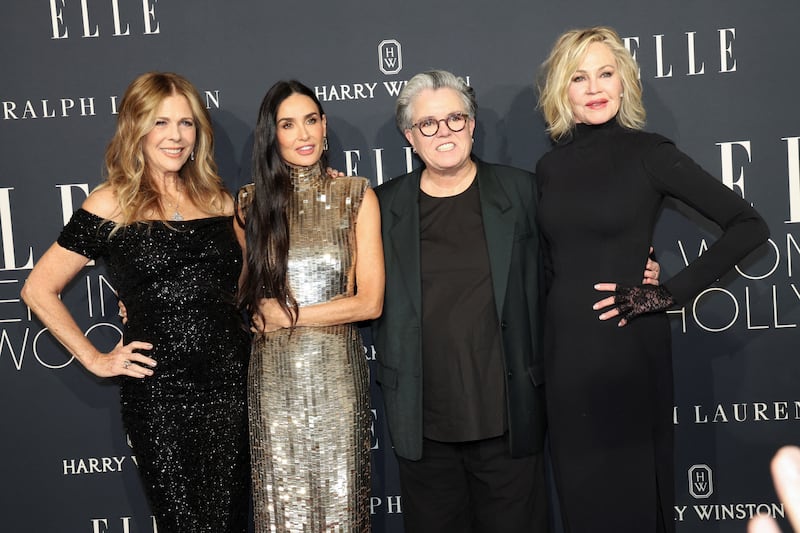 Rita Wilson, Demi Moore, Rosie O'Donnell, and Melanie Griffith at the ELLE Women in Hollywood Celebration in Los Angeles in November 2024.