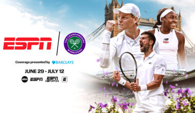 ESPN presents “All of Wimbledon. All in One Place” June 29 - July 12 