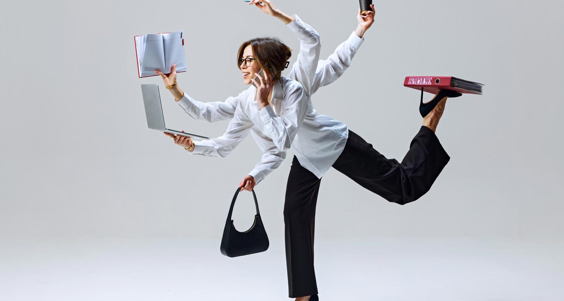 Woman Business Multitasking Stress
