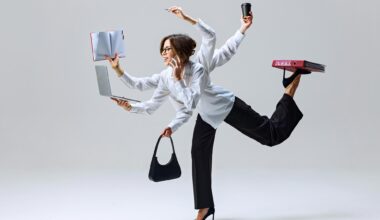 Woman Business Multitasking Stress