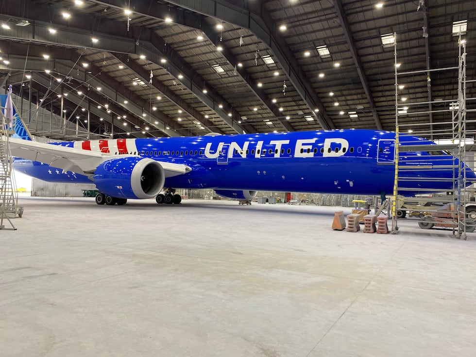 United States 250th Anniversary Stars and Stripes plane