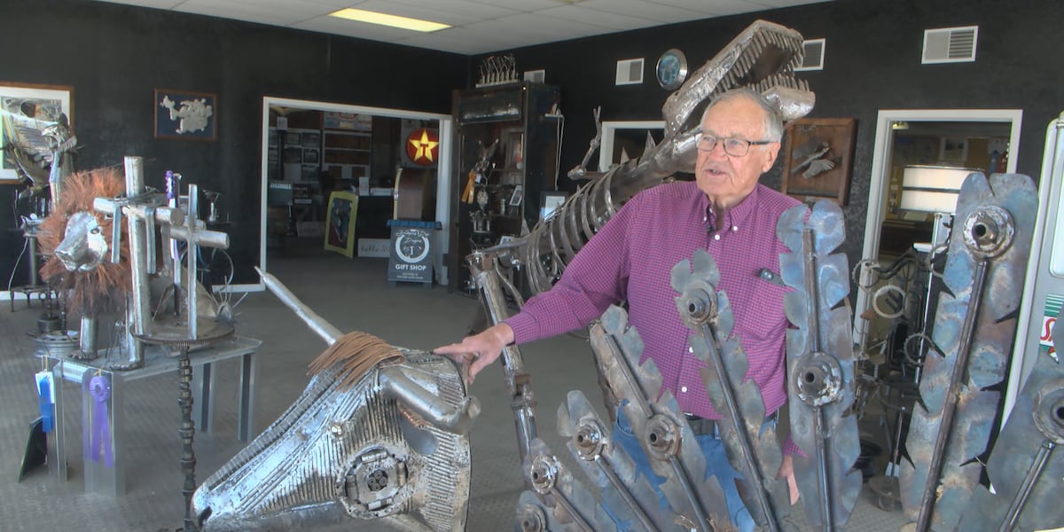 Ord artist transforms auto parts into sculptures, memorials for wife