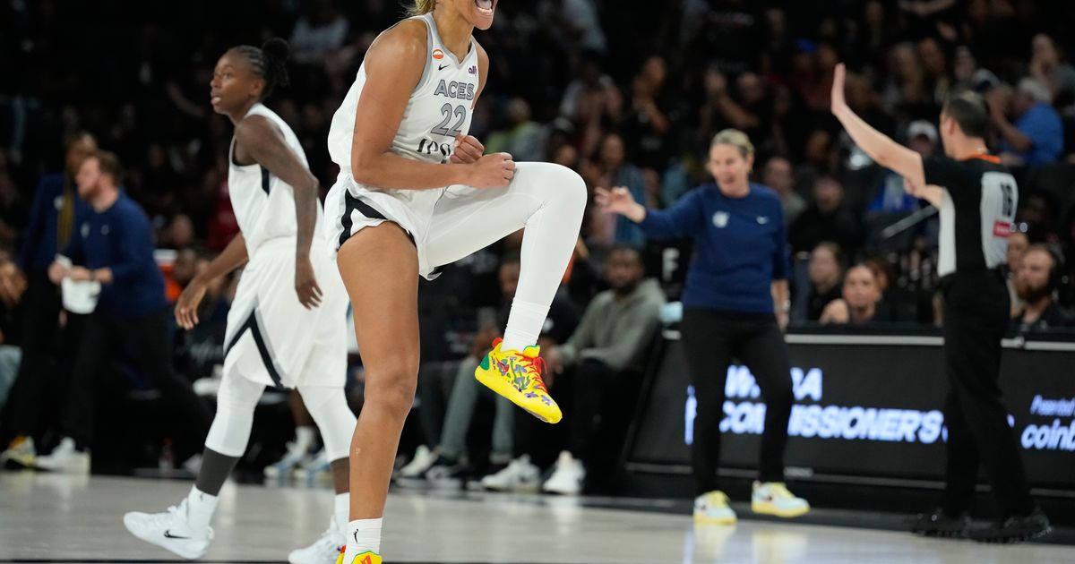 A'ja Wilson leads the Aces past the Lynx 100-97 for West lead in Commissioner's Cup :: WRAL.com