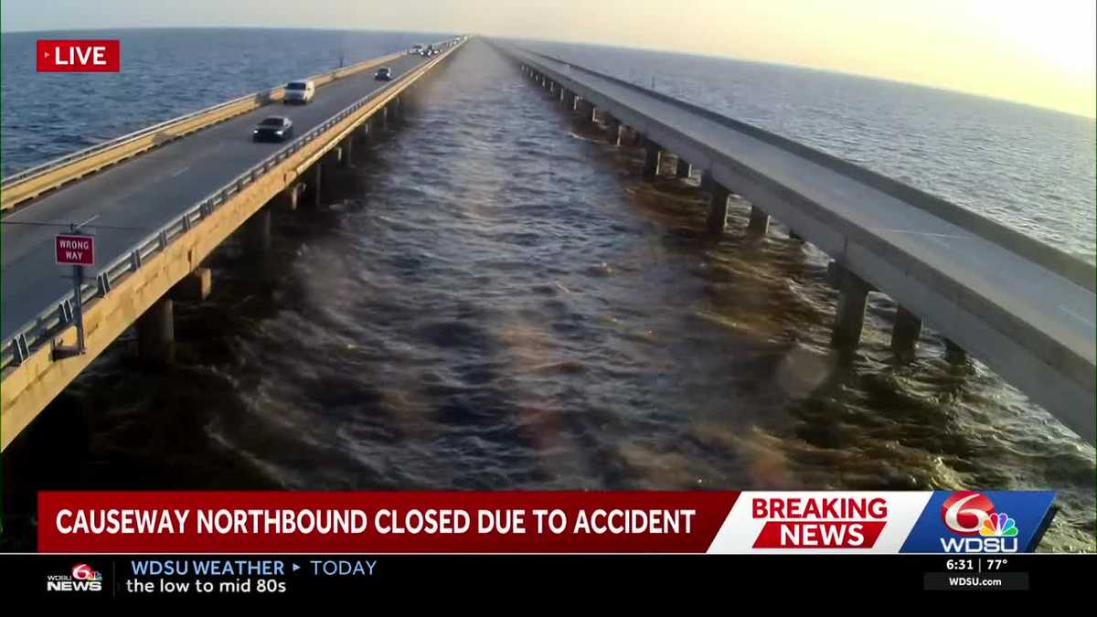 Causeway Northbound Closed Due to Accident