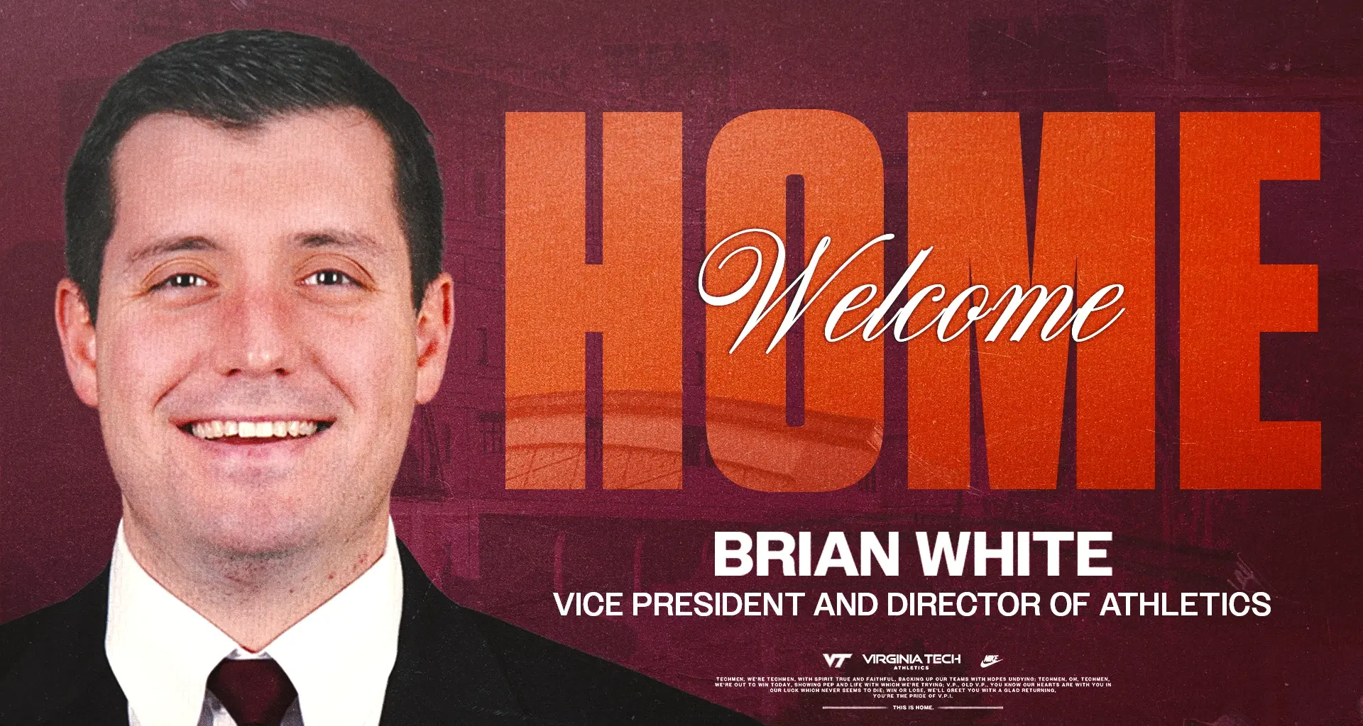 Brian White named Virginia Tech’s Vice President and Director of Athletics