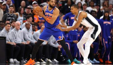 Karl-Anthony Towns gets emotional while talking about his late mother after Knicks’ Game 2 win