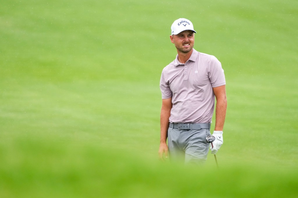 Adam Svensson on the 12th fairway during the first round of THE CJ CUP Byron Nelson golf tournament.