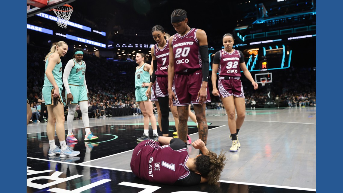 Toronto rookie Kiki Rice limps off late with injury vs New York Liberty, no immediate update