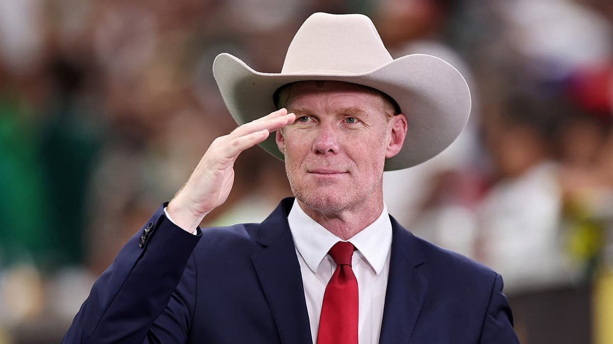 Commentator and former player Alexi Lalas looking on at NRG Stadium in Houston
