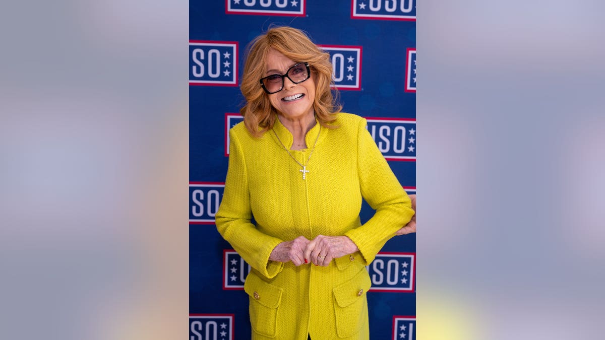 Actress Ann-Margret standing at the USO event in Beverly Hills, California.