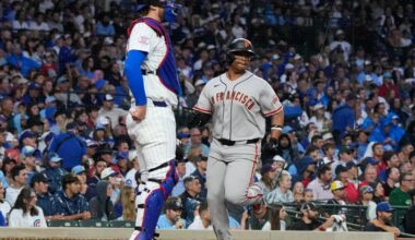 Chapman's 10th-inning single gives the Giants a 2-1 win over the Cubs