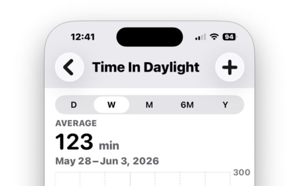 Apple Watch tracks Time in Daylight as a Health metric and you can see it on your iPhone