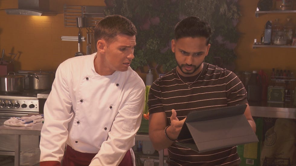 EMBARGO 22/06/2026 Ste Hay and Imran Maalik in Hollyoaks embargo 22062026 ste hay and imran maalik in hollyoaks