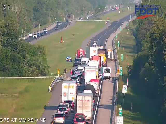 Vehicle crash with injuries blocks I-75 northbound in Collier County Vehicle crash with injuries blocks I-75 northbound in Collier County.