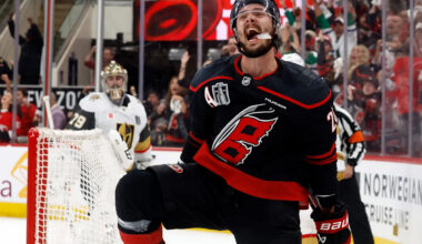 Stanley Cup Final: Hurricanes take Game 5 for 3-2 series lead over Golden Knights, scoring 2 power-play goals