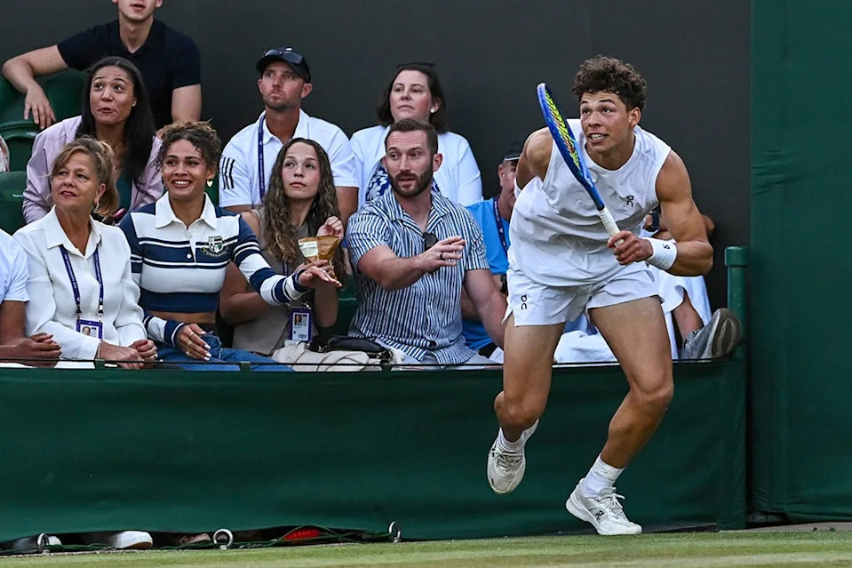 Trinity Rodman cheers on Ben Shelton at Wimbledon 2025