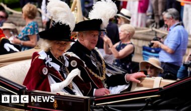 In pictures: high spirits at Order of the Garter at Windsor Castle - BBC