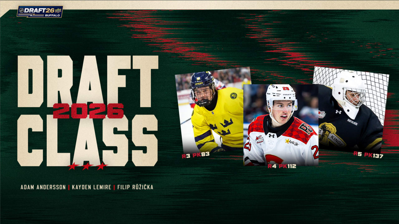Minnesota Wild Selects Three Players in the 2026 Upper Deck NHL Draft