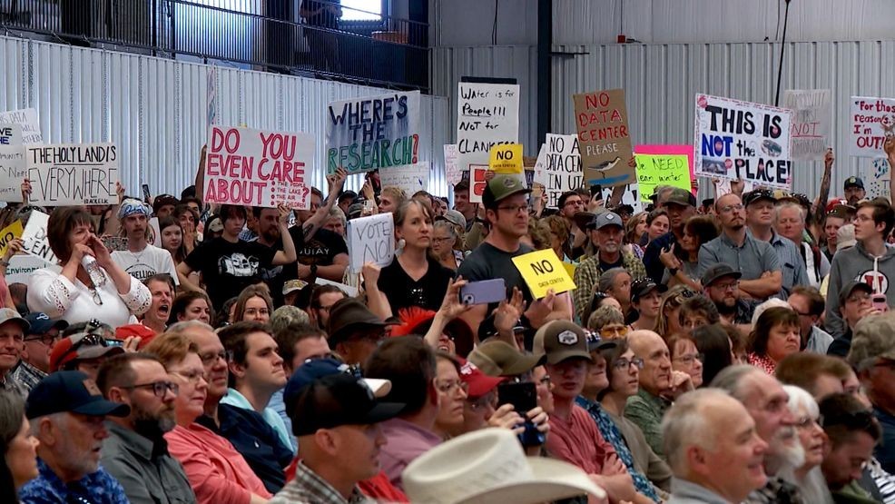 KUTV – Large crowd protests a proposed A.I. data center at a Box Elder County (Utah) Commissioners meeting