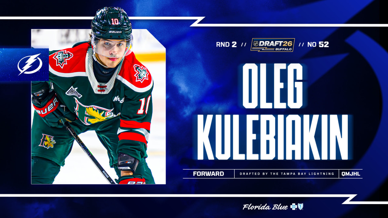 Lightning select F Oleg Kulebiakin with 52nd overall pick in 2026 NHL Draft