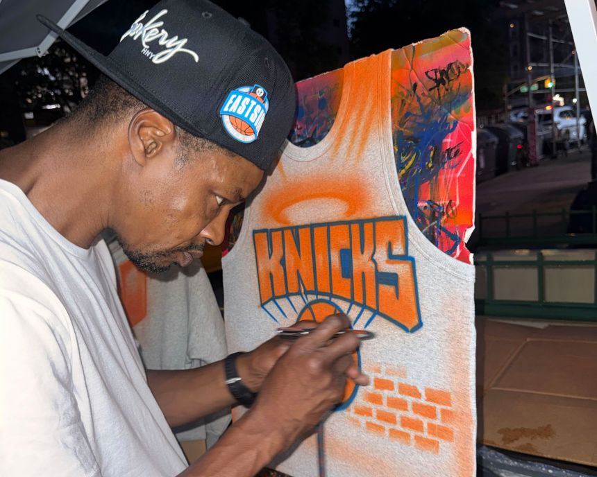 Graffiti artist and clothing designer Doms is a Harlem neighborhood icon, known for his love of sharing art and using it to connect with his community, especially when it comes to basketball.