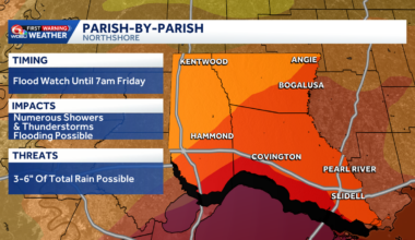 Parish-by-Parish: Flooding likely across Louisiana through Friday