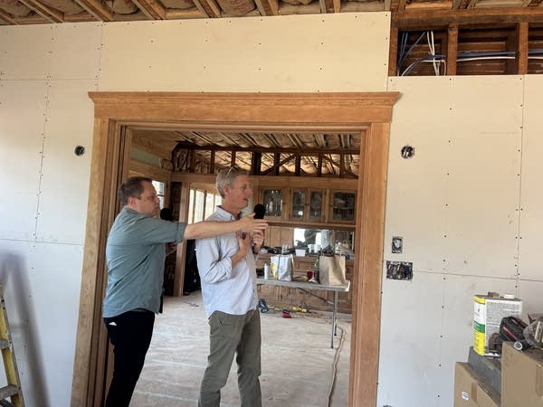 Morgan Sykes Jaybush and Kai Ryssdal in home relocated to Altadena