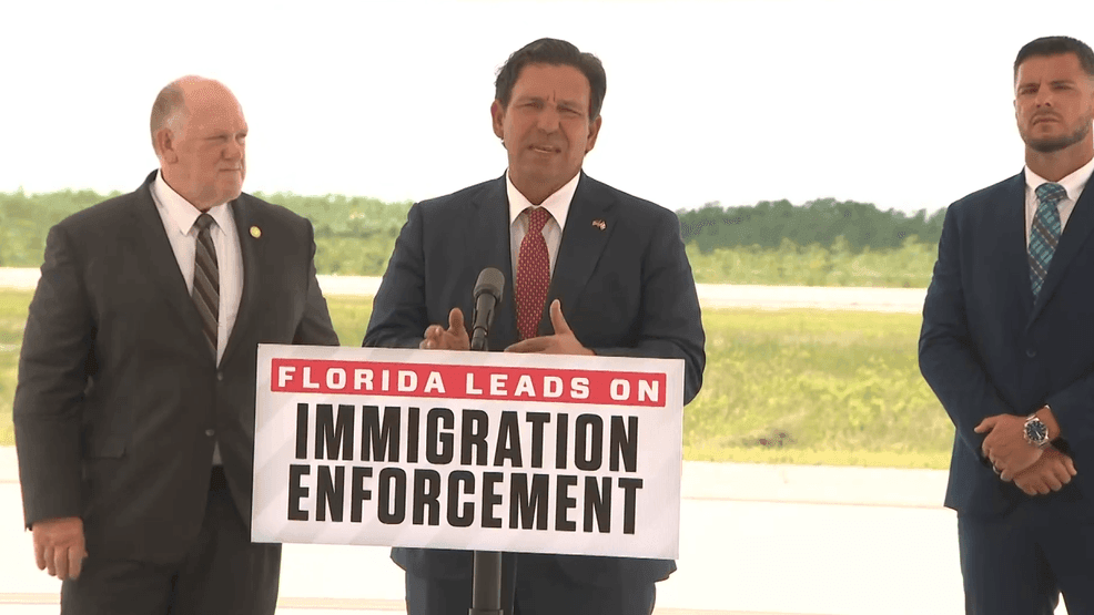 Governor Ron DeSantis and White House Border Czar Tom Homan are set to appear Thursday at a remote Everglades site known as Alligator Alcatraz, as questions grow about the future of the isolated facility. (WPEC)
