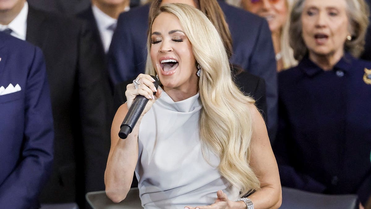 Carrie Underwood singing at the inauguration of President Donald Trump in January 2025.