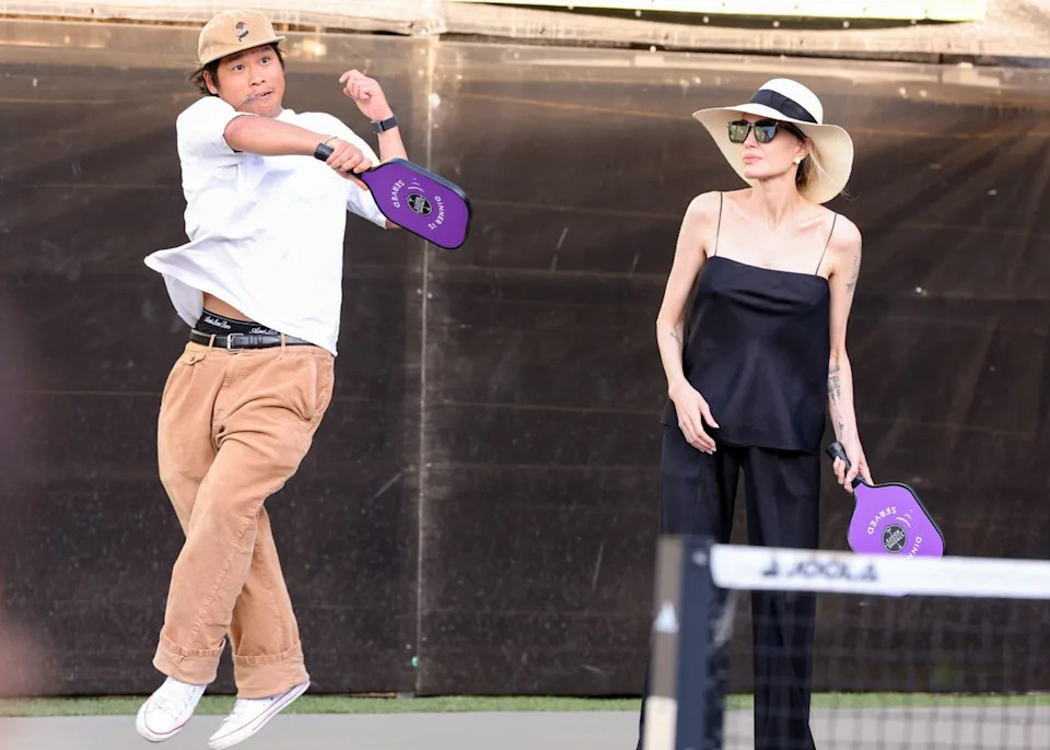 Pax Thien Jolie-Pitt and Angelina Jolie at Support+Feed Pickleball Invitational on June 6, 2026 in Los AngelesCredit: Getty Images