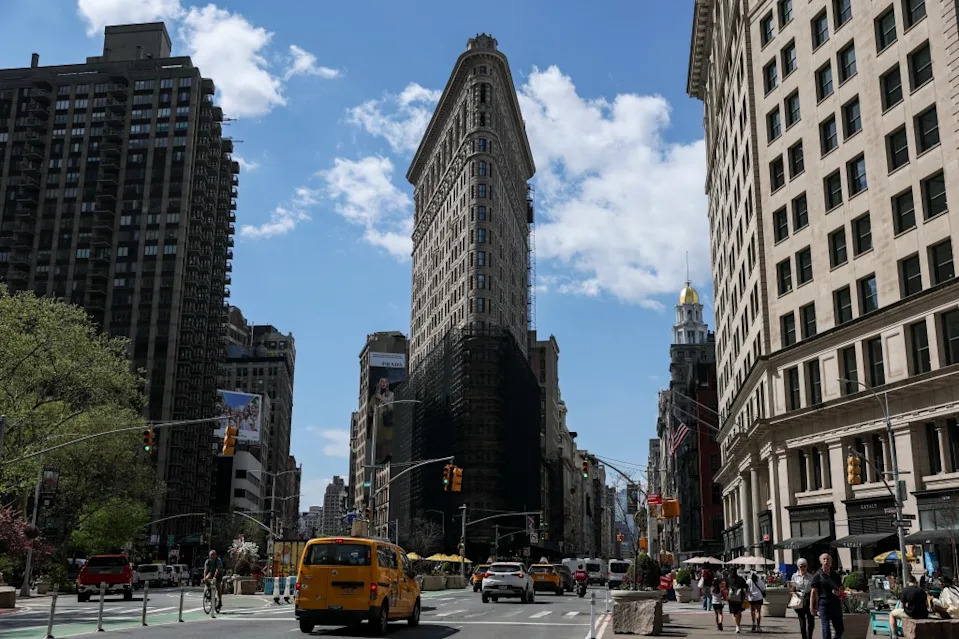A view of the Flatiron Building in New York City