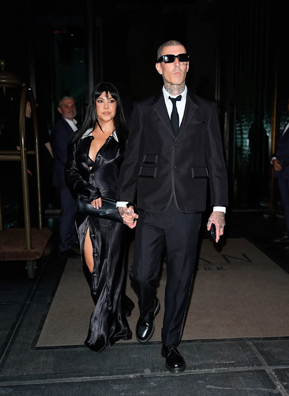 The couple looked chic while attending the New York-based event. GC Images
