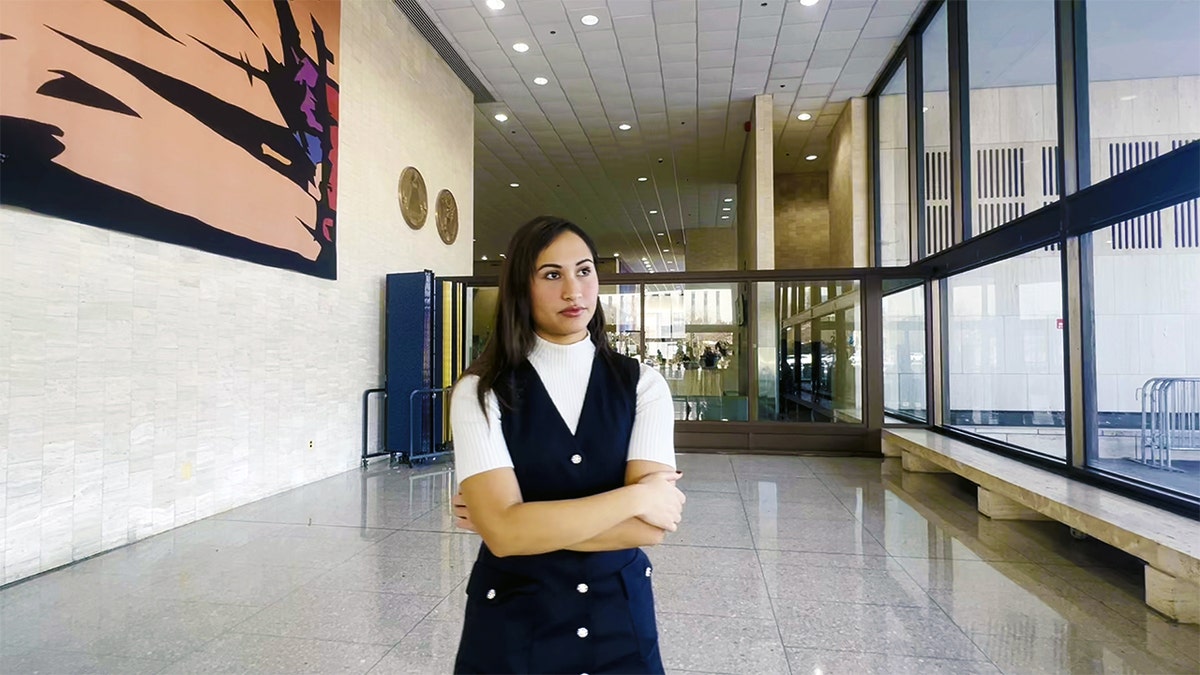 Chloe Cole speaking in an interview setting