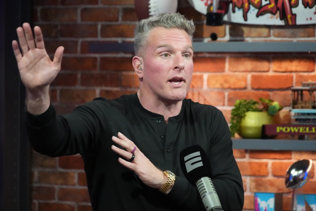Pat McAfee is seen on his show