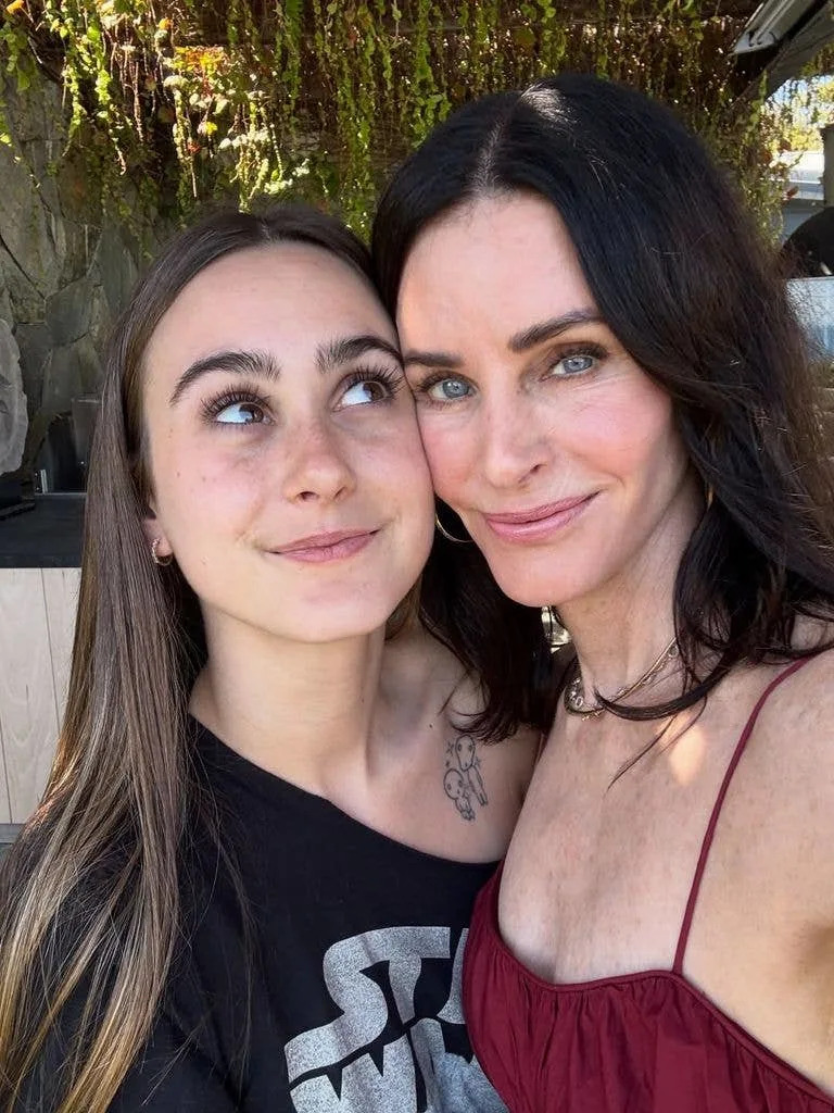 Courteney Cox and daughter Coco posing for a selfie, shared via Instagram
