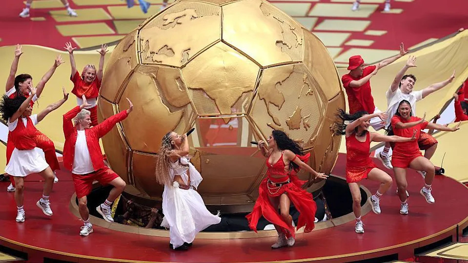 Elyanna and Jessie Reyez perform during the Opening Ceremony before the FIFA World Cup 2026 Group B match between Canada and Bosnia and Herzegovina at Toronto Stadium on June 12, 2026 in Toronto, Ontario