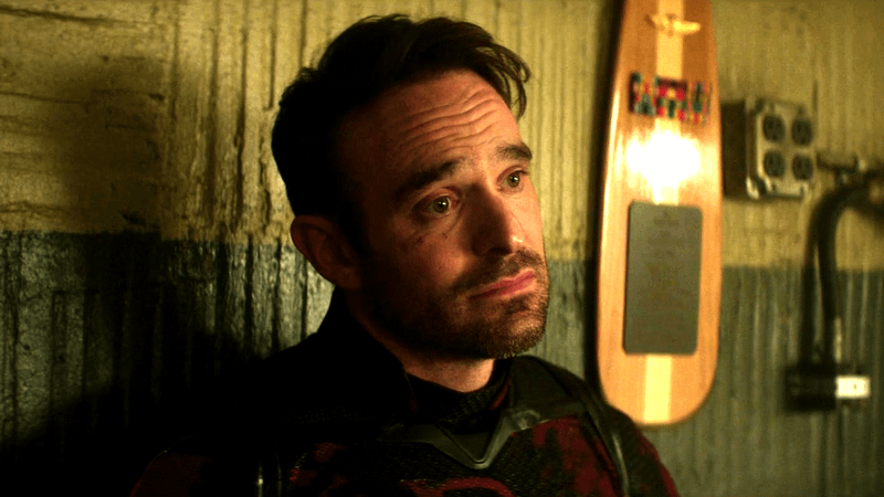 Charlie Cox unmasked as Daredevil in Born Again Season 2.