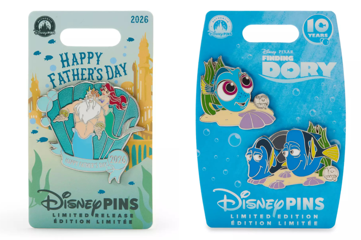 Ariel and Triton Father's Day Pin and 'Finding Dory' 10th Anniversary Pin Released Online